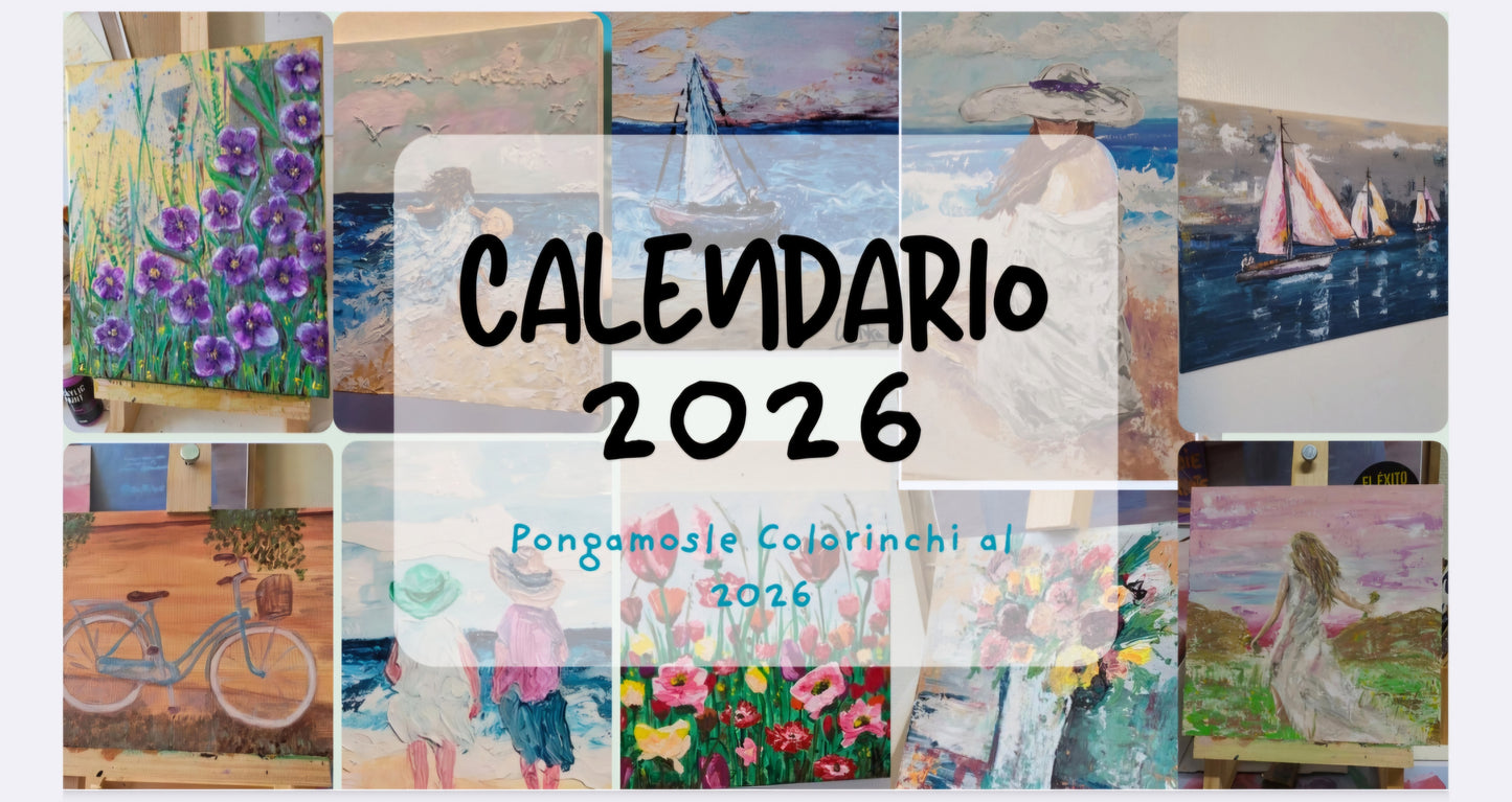 Calendario imprimible 2026 PONGAMOS COLOR AL 2026